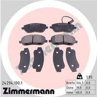 ZIMMERMANN 242941901 Bremsbelagsatz, Scheibenbremse