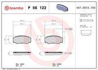 BREMBO P56122 Bremsbelagsatz, Scheibenbremse
