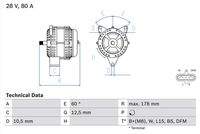 BOSCH 0986047420 Generator