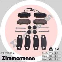 ZIMMERMANN 239212002 Bremsbelagsatz, Scheibenbremse