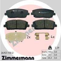 ZIMMERMANN 261571702 Bremsbelagsatz, Scheibenbremse
