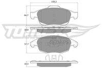 TOMEX Brakes TX1484 Bremsbelagsatz, Scheibenbremse