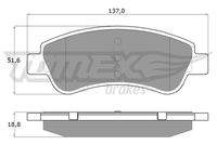 TOMEX Brakes TX1327 Bremsbelagsatz, Scheibenbremse