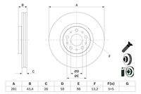 BOSCH 0986479G82 Bremsscheibe