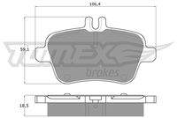 TOMEX Brakes TX1808 Bremsbelagsatz, Scheibenbremse