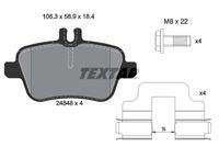 TEXTAR 2484803 Bremsbelagsatz, Scheibenbremse