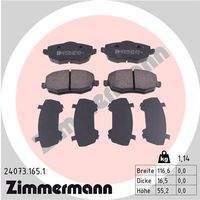 ZIMMERMANN 240731651 Bremsbelagsatz, Scheibenbremse