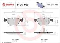 BREMBO P06060 Bremsbelagsatz, Scheibenbremse