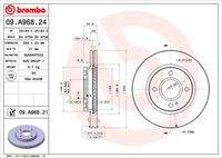 BREMBO 09A96821 Bremsscheibe