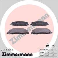 ZIMMERMANN 244181701 Bremsbelagsatz, Scheibenbremse