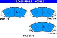 ATE 13046059822 Bremsbelagsatz, Scheibenbremse