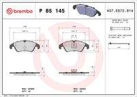 BREMBO P85145 Bremsbelagsatz, Scheibenbremse