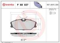 BREMBO P68027 Bremsbelagsatz, Scheibenbremse