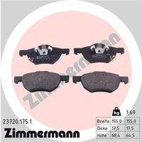 ZIMMERMANN 237201751 Bremsbelagsatz, Scheibenbremse