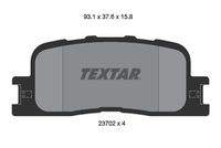 TEXTAR 2370201 Bremsbelagsatz, Scheibenbremse