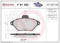 BREMBO P61053 Bremsbelagsatz, Scheibenbremse