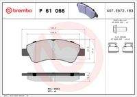 BREMBO P61066 Bremsbelagsatz, Scheibenbremse