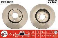 TRW DF6108S Bremsscheibe