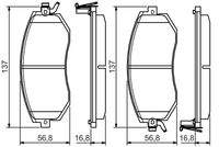 BOSCH 0986495125 Bremsbelagsatz, Scheibenbremse