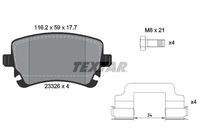 TEXTAR 2332607 Bremsbelagsatz, Scheibenbremse