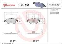 BREMBO P24161 Bremsbelagsatz, Scheibenbremse