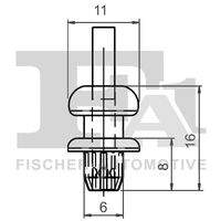 FA1 212001325 Clip, Zier-/Schutzleiste