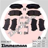 ZIMMERMANN 255641602 Bremsbelagsatz, Scheibenbremse