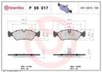 BREMBO P59017 Bremsbelagsatz, Scheibenbremse