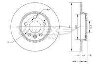 TOMEX Brakes TX7026 Bremsscheibe