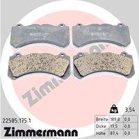 ZIMMERMANN 225851751 Bremsbelagsatz, Scheibenbremse