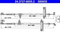 ATE 24372706552 Seilzug, Feststellbremse