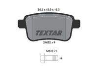 TEXTAR 2469204 Bremsbelagsatz, Scheibenbremse