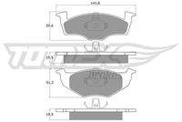 TOMEX Brakes TX1086 Bremsbelagsatz, Scheibenbremse