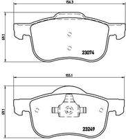 BREMBO P86020 Bremsbelagsatz, Scheibenbremse