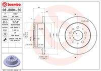 BREMBO 08809430 Bremsscheibe