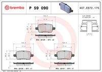 BREMBO P59090 Bremsbelagsatz, Scheibenbremse