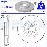 DELPHI BG3953C Bremsscheibe