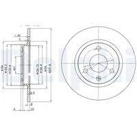 DELPHI BG2355 Bremsscheibe