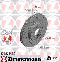 ZIMMERMANN 600321452 Bremsscheibe