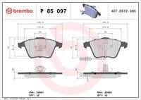 BREMBO P85097 Bremsbelagsatz, Scheibenbremse