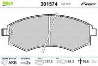 VALEO 301574 Bremsbelagsatz, Scheibenbremse