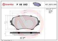 BREMBO P49043 Bremsbelagsatz, Scheibenbremse