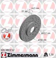 ZIMMERMANN 320380352 Bremsscheibe