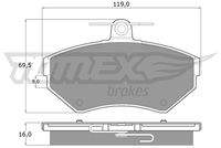 TOMEX Brakes TX1394 Bremsbelagsatz, Scheibenbremse