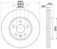 HELLA 8DD355116351 Bremsscheibe