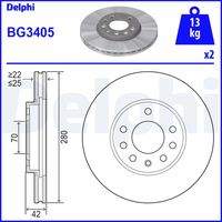 DELPHI BG3405 Bremsscheibe