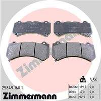 ZIMMERMANN 258491601 Bremsbelagsatz, Scheibenbremse