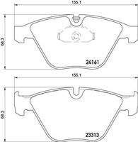 BREMBO P06081 Bremsbelagsatz, Scheibenbremse