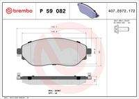 BREMBO P59082 Bremsbelagsatz, Scheibenbremse