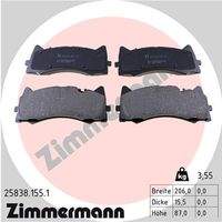 ZIMMERMANN 258381551 Bremsbelagsatz, Scheibenbremse